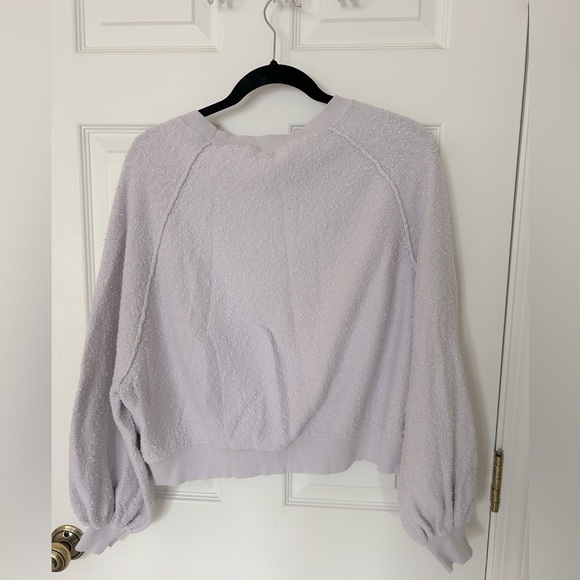 EUC Free People Found My Friend Boucle Lilac Pullover sweater xs - Picture 4 of 7